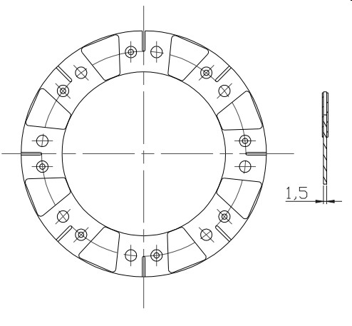 BALATA SINTERIZADA COMPETICION 225X150,1X3,5 MM